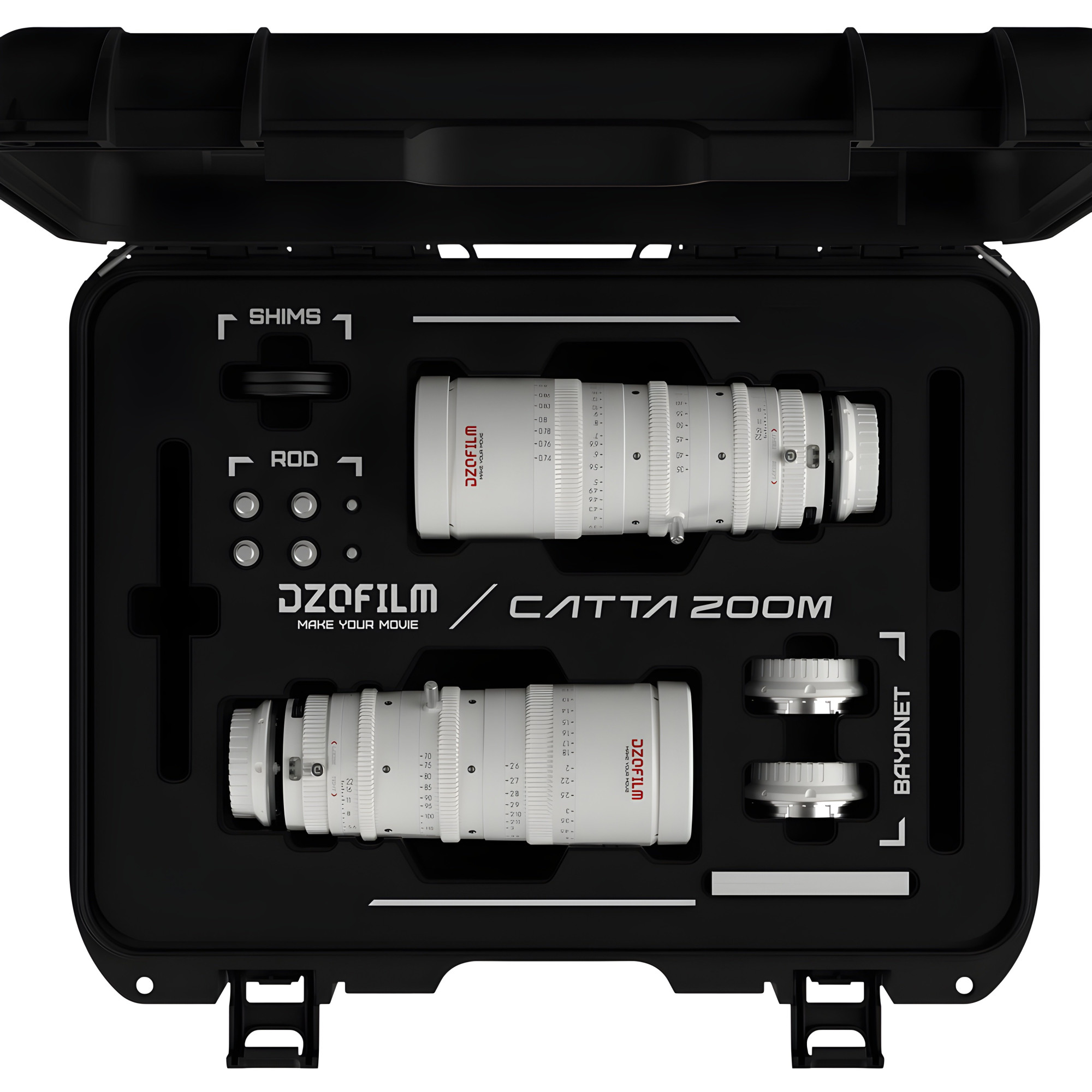 DZOFilm Catta Zoom 2-Lens Kit (18-35/70-135 T2.9) White Sony E Mount (FF) | Full Frame Parfocal Cine Lenses
