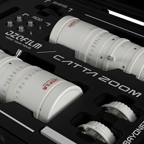 DZOFilm Catta Zoom 2-Lens Kit (18-35/70-135 T2.9) White Sony E Mount (FF) | Full Frame Parfocal Cine Lenses