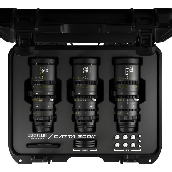 DZOFilm Catta Zoom 3-Lens Kit (18-35/35-80/70-135 T2.9) Black Sony E Mount (FF) | Full Frame Parfocal Cine Lenses