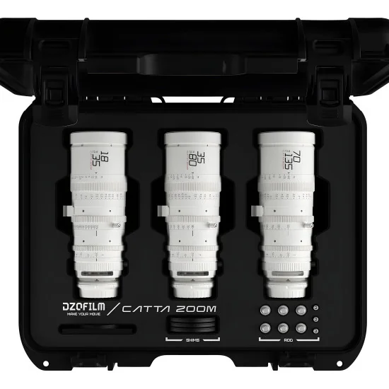 DZOFilm Catta Zoom 3-Lens Kit (18-35/35-80/70-135 T2.9) White Sony E Mount (FF) | Objectifs Cinéma Plein format parfocaux