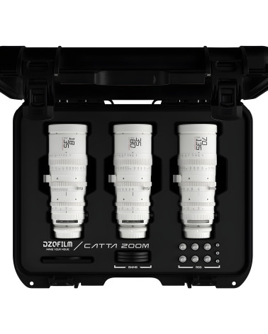 DZOFilm Catta Zoom 3-Lens Kit (18-35/35-80/70-135 T2.9) White Sony E Mount (FF) | Objectifs Cinéma Plein format parfocaux
