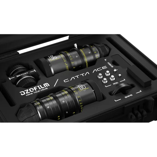DZOFilm Catta Ace Zoom 2-Lens Kit (18-35/35-80 T2.9) Black PL & EF Mount (VV/FF)
