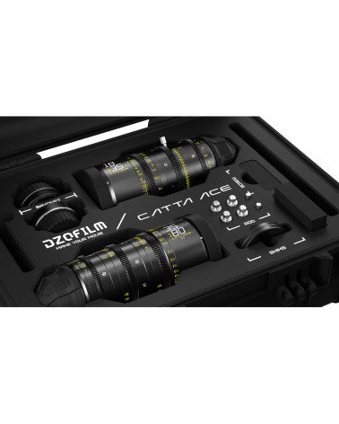 DZOFilm Catta Ace Zoom 2-Lens Kit (18-35/35-80 T2.9) Black PL & EF Mount (VV/FF) | Full Frame Parfocal Cine Lenses