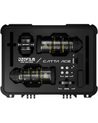 DZOFilm Catta Ace Zoom 2-Lens Kit (18-35/35-80 T2.9) Black PL & EF Mount (VV/FF)