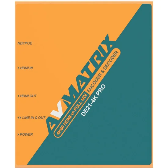 AVMATRIX DE21-4K PRO HDMI-NDI Encoder & Decoder