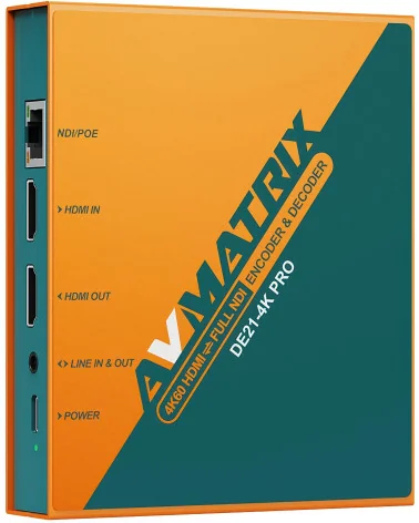 AVMATRIX DE21-4K PRO encodeur et décodeur HDMI-NDI
