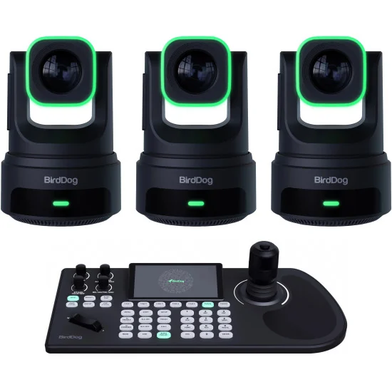 BirdDog X4E Ultra Black Combo PTZ Cameras
