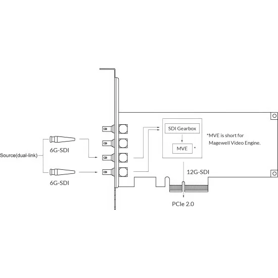 Magewell Pro Capture SDI 4K Plus (11180) Carte d'acquisition vidéo