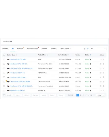 Magewell Control Hub Lite Logiciel de gestion des appareils