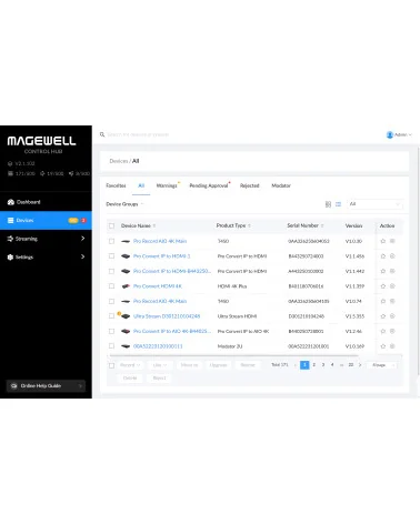 Magewell Control Hub Basic Logiciel de gestion des appareils et du streaming