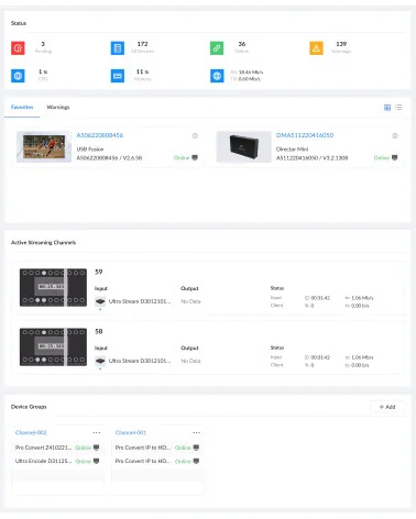 Magewell Control Hub Basic Logiciel de gestion des appareils et du streaming