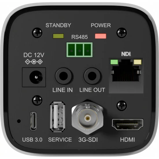 PTZOptics Studio 4K 20x Zoom Box Caméra Gris
