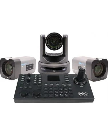 PTZOptics Action Bundle | 2x Studio 4K + PTZ Move 4K + Controller