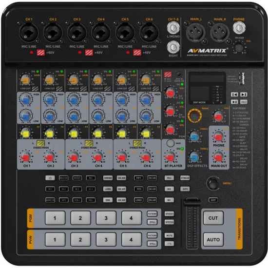 AVMATRIX SHARK S4M Mélangeur streaming audio-vidéo