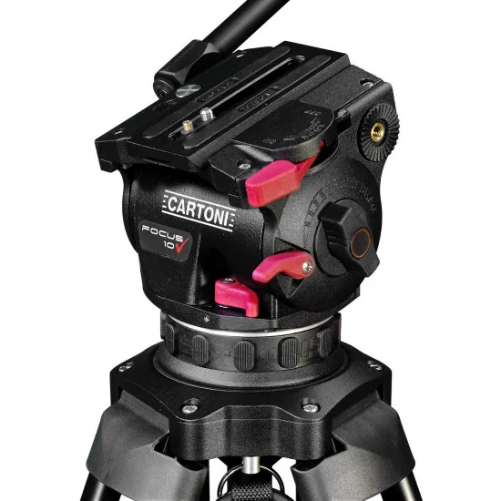 Cartoni Focus 10 Red Lock System GS Video Tripod