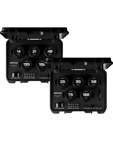 DZOFilm Arles 10-Lens Kit 14/21/25/35/40/50/75/100/135/180mm FF/VV Prime Cine Lens PL Mount