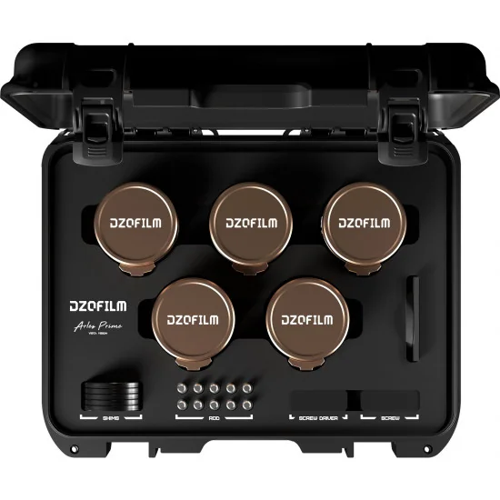 DZOFilm Arles Lustre 5-Lens Kit 14/21/40/135/180mm FF/VV Prime Cine Lens PL Mount (metric)