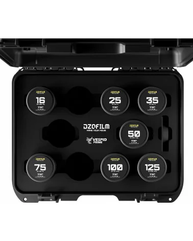 DZOFilm Vespid Prime 7-Lens Kit (16 T2.8 + 25/35/50/75/100/125 T2.1) PL