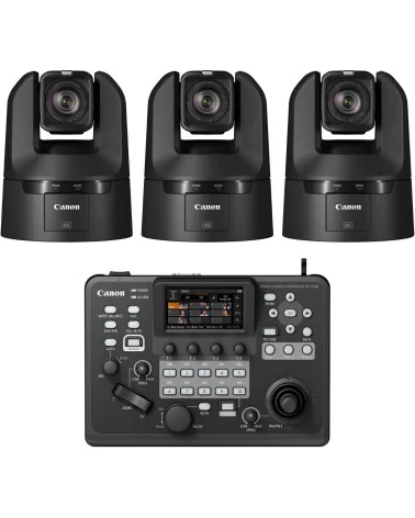 Canon CR-N350 Producer Bundle - 3x PTZ Camera + Controller RC-IP300
