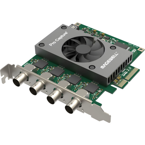 Magewell Pro Capture Quad SDI (11090) | Carte d'acquisition vidéo à quatre canaux PCIe Gen2 x4