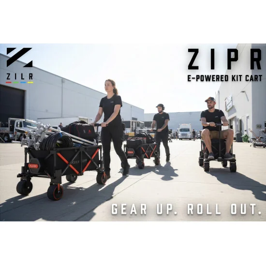 ZILR ZIPR 4WD E-Powered Audio Video Production Cart