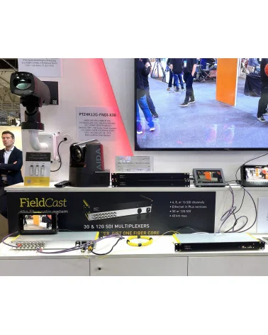 FieldCast Mux + Demux Two 12G Plus 8x 12G-SDI over One Fiber