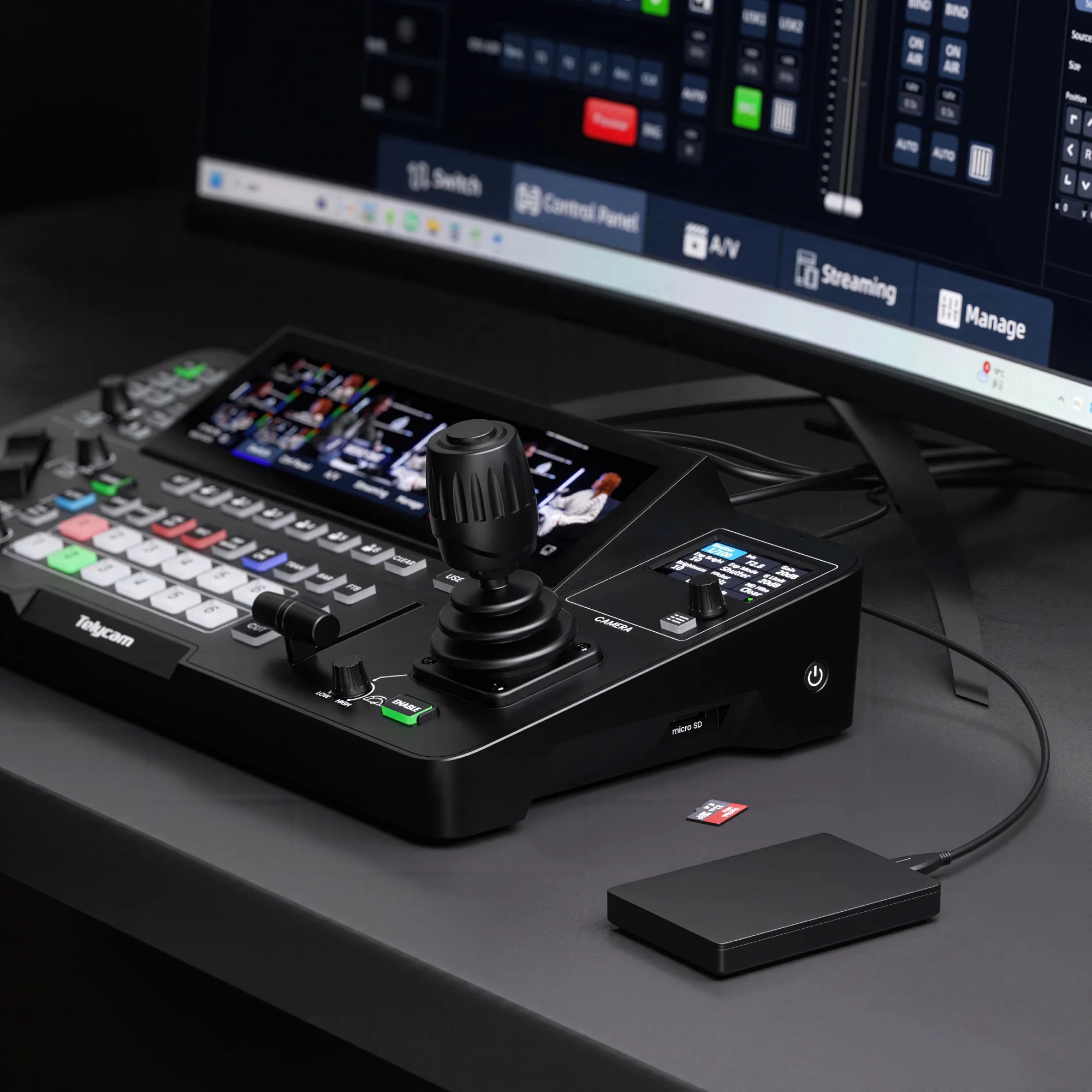 Telycam Mix One Mélangeur Vidéo & Contrôleur PTZ avec enregistrement sur SSD externe