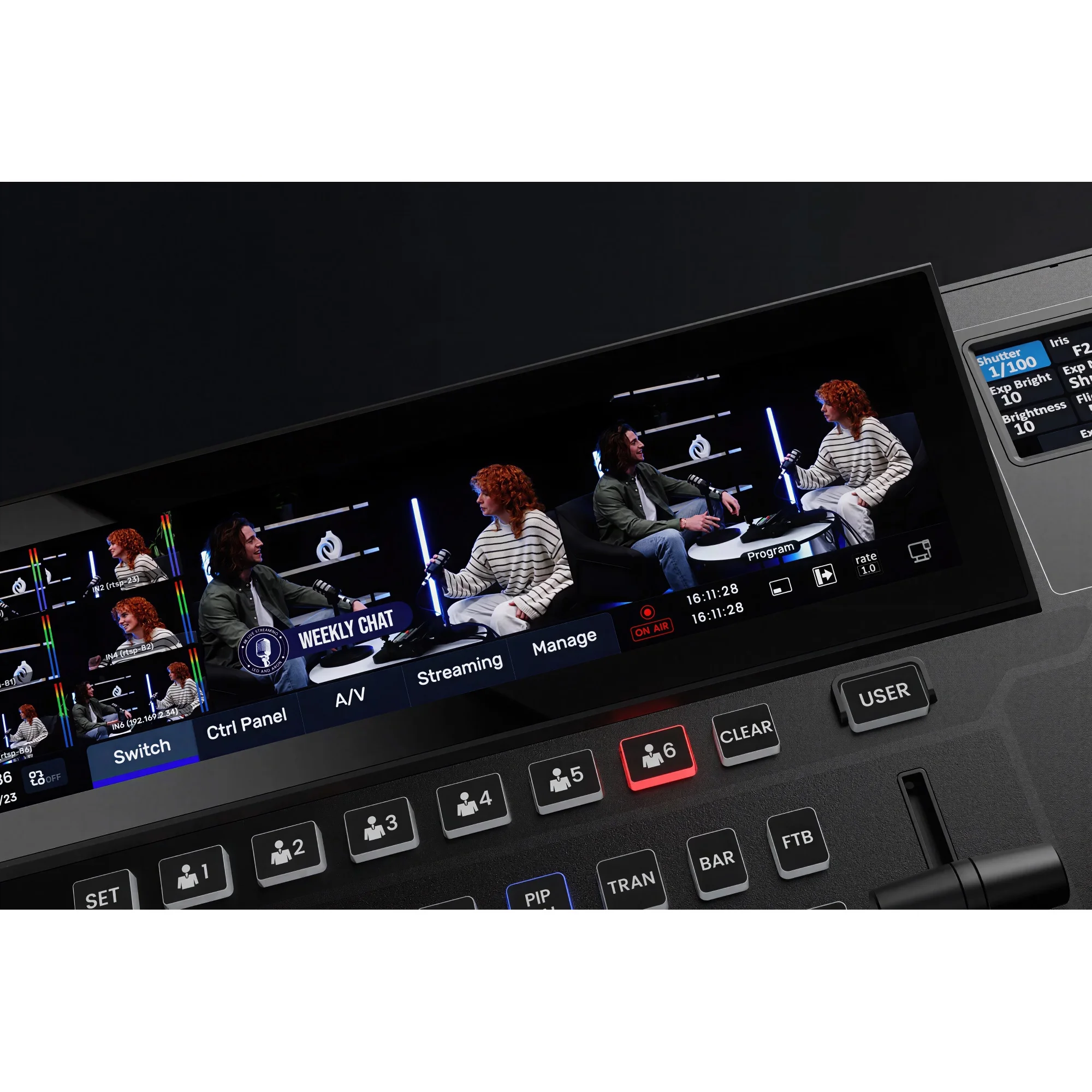 Telycam Mix One Mélangeur Vidéo & Contrôleur PTZ – écran tactile multiview 8,8 pouces