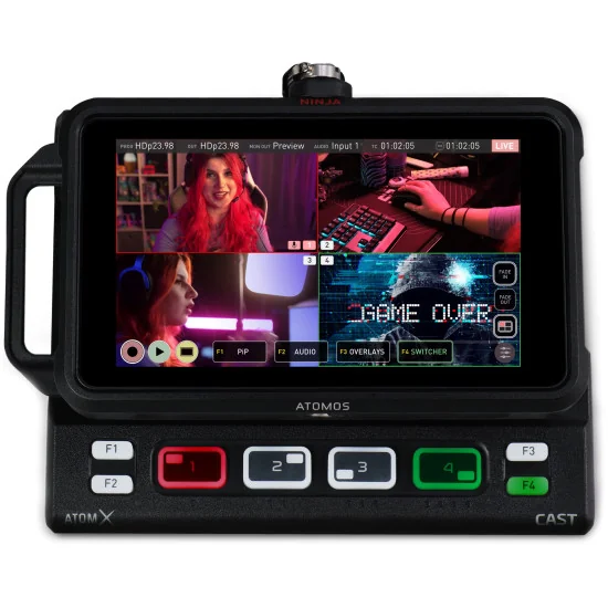 Atomos Ninja Cast | Mélangeur vidéo, Enregistreur, 4x HDMI, Streaming USB
