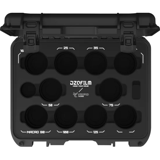 DZOFilm Vespid Prime 4-Lens Kit (25mm/35mm/50mm/75mm T2.1) PL Mount + EF (VV/FF)