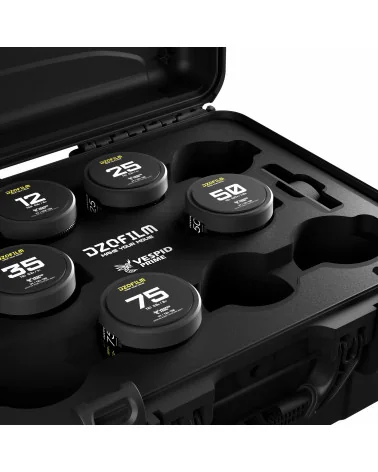 DZOFilm Vespid Prime 5-Lens Kit (12mm/25mm/35mm/50mm/75mm T2.1) PL Mount + EF (VV/FF)
