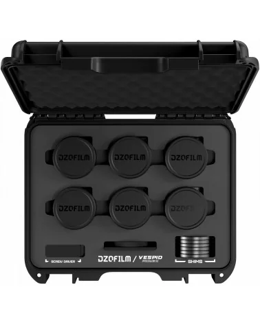 DZOFilm Vespid Prime2 6-Lens Kit (18/24/35/50/85/105 T1.9) PL Mount (VV/FF)