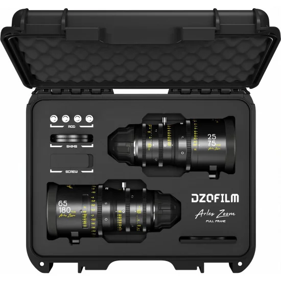DZOFilm Arles Zoom 25-75mm & 65-180mm T2.6 FF PL Mount 2-Lens Bunle (metric)