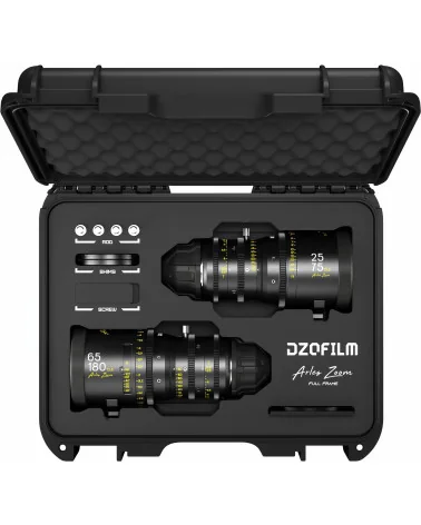 DZOFilm Arles Zoom 25-75mm & 65-180mm T2.6 FF PL Mount 2-Lens Bunle (metric)