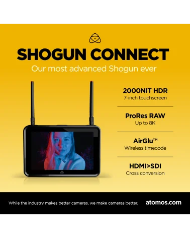 Atomos Shogun Connect | 8K Recorder Monitor 7", Streaming Encoder HDMI SDI