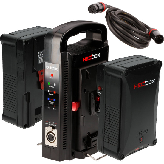 Hedbox PROBANK 2L | Kit de batteries V-Mount 2x 195Wh et Double chargeur