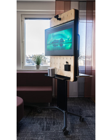 SMS Peggy One M Engaged Meeting | Mobile screen stand with holders