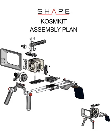 SHAPE RED KOMODO Production pack KOSMKIT | Crosse d’épaule, Matte Box et Follow Focus