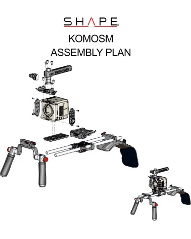 SHAPE RED KOMODO Production pack KOMOSM | Crosse d’épaule et Poignée Supérieure