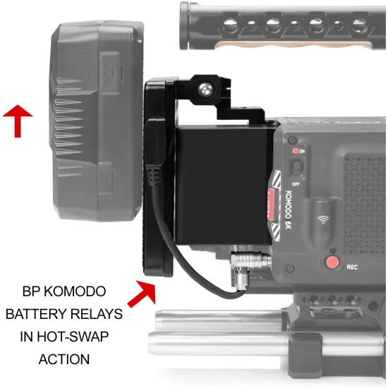 SHAPE Gold Mount for RED KOMODO GPKOMO | Pivoting Battery Plate