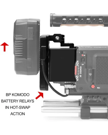 SHAPE Gold Mount for RED KOMODO GPKOMO | Pivoting Battery Plate