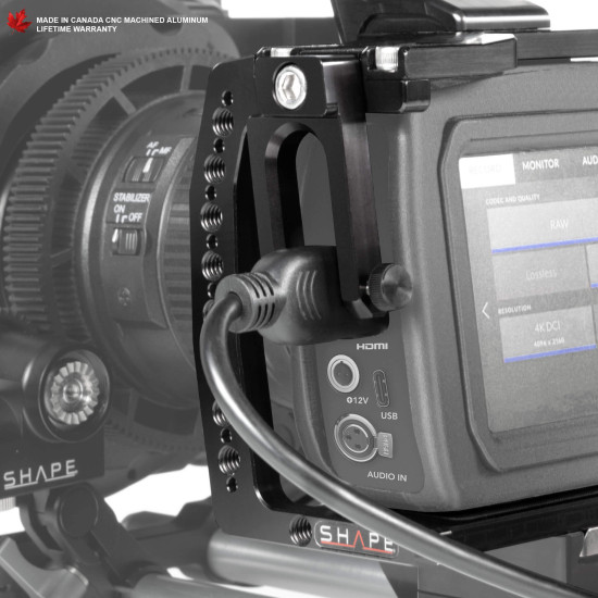 SHAPE Blackmagic Pocket Cinema 4K, 6K Cage Kit C4KROD | Baseplate, Rod System & Top Handle