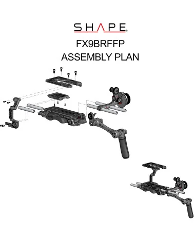 SHAPE Sony FX9 Kit FX9BRFFP | Shoulder Rig & Follow Focus