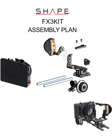 SHAPE Sony FX3, FX30 Kit FX3KIT | Plaque de base, Matte Box et Follow Focus