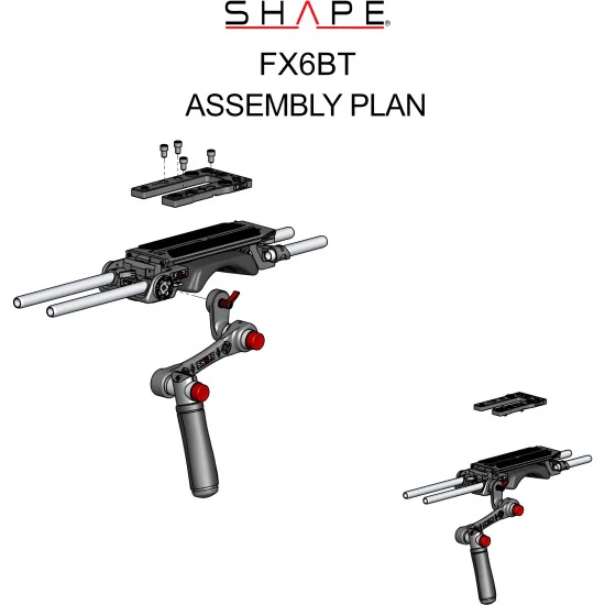 SHAPE Sony FX6 Kit FX6BT | Shoulder Rig