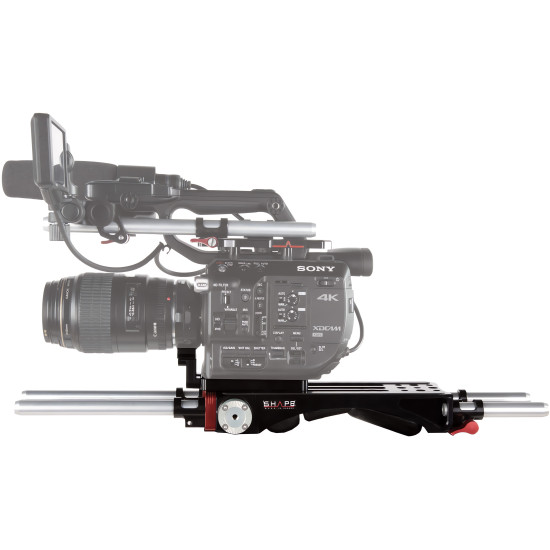 SHAPE Sony FS5, FS5M2 V-Lock Quick Release with Metabones Support FS5BP | Baseplate & Rod System