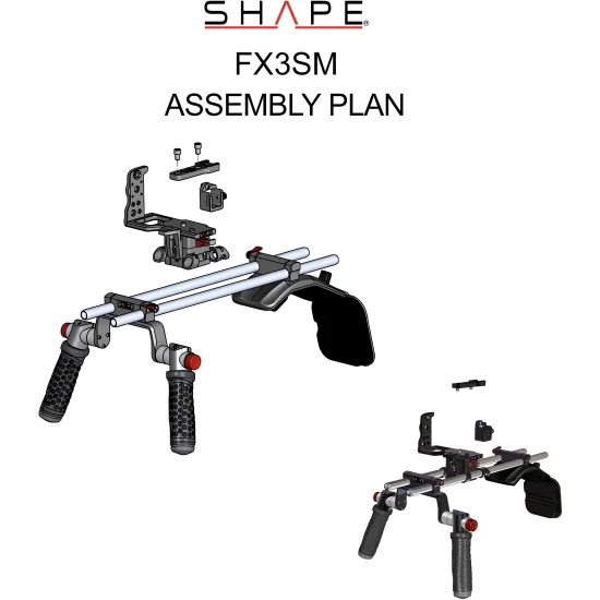 SHAPE Sony FX3, FX30 Shoulder Mount FX3SM | Crosse d’épaule