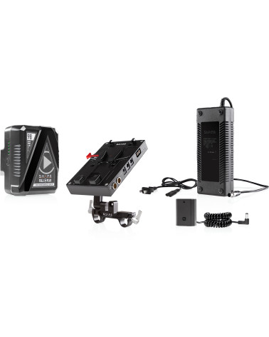 SHAPE 98Wh Battery Kit J-Box Camera Power and Charger for Sony A7R3, A7S3, A7R4, A7R5, FX3, FX30 KBA73 | Plaque de batterie