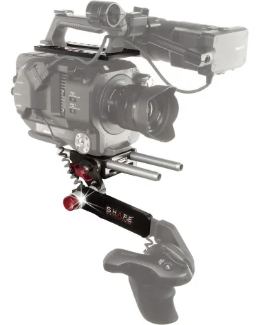 SHAPE Sony FS7 Lightweight Bundle Rig FS7LWBR | Plaque de base, Plaque supérieure & Poignée d'extension