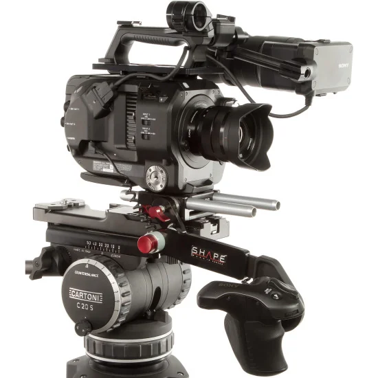 SHAPE Sony FS7 Lightweight Bundle Rig FS7LWBR | Plaque de base, Plaque supérieure & Poignée d'extension